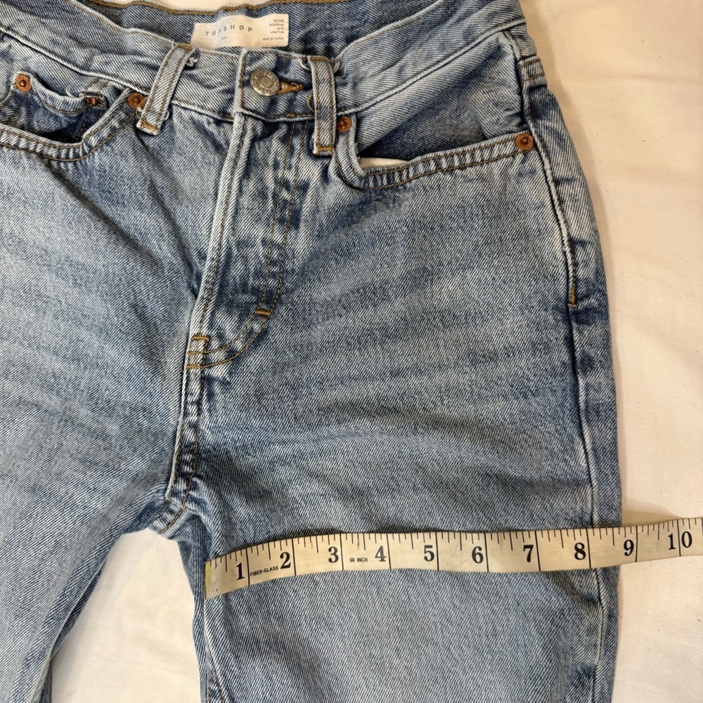 Top Shop Distressed Dad Jeans W24 L28 - Picture 8 of 15